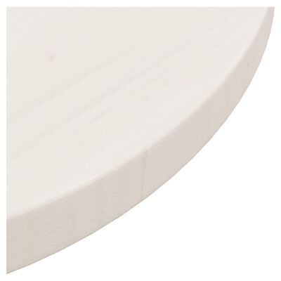 vidaXL Ploča za stol bijela Ø 40 x 2,5 cm od masivne borovine
