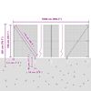 vidaXL Stup za ogradu Siva 25 x 1,5 m (mreža 16 x 16 mm) Čelik i PVC