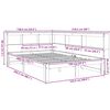 vidaXL Krevet s regalom za knjige bez madraca 120 x 200 cm od borovine