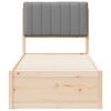 vidaXL Krevetni okvir s tapiciranim uzglavljem Svijetlo siva