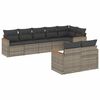 vidaXL 8-dijelni set vrtnih sofa od poliratana s jastucima sivi