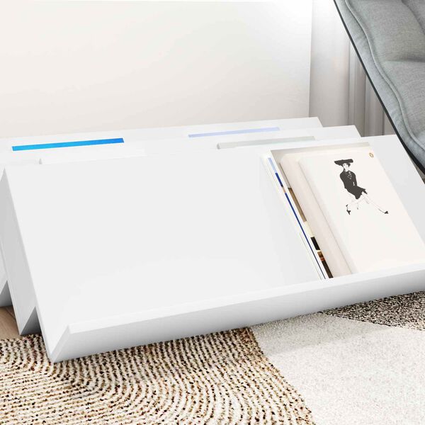 vidaXL Polica za časopise Bijelo 90 x 53 x 28,5 cm Konstruirano drvo