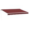 vidaXL Tenda na ručno uvlačenje bordo 350 x 250 cm