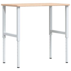 vidaXL Radni stol 100x60x(71,5-98) cm od masivne hrastovine pravokutni