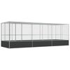 vidaXL Kavez za ptice s produžetkom srebrni 625x207x212 cm čelični