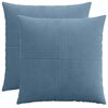 vidaXL Presvlaka za jastuk 2 kom. ALMELO Plava 80 x 80 cm Kord