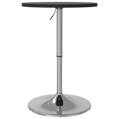 vidaXL Barski stol crni 50x50x90cm konstruirano drvo i kromirani čelik