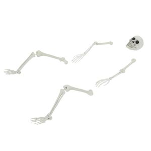 vidaXL Halloween Skelet sa &Scaron;iljcima za Tlo Bijelo 45,5 x 13 cm