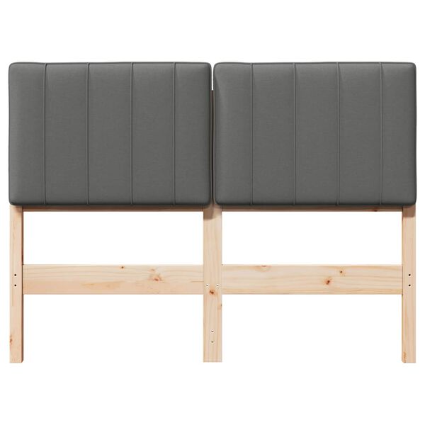 vidaXL Tapecirani uzglavlje s uzglavljem Smeđa i svijetlosiva 120 cm