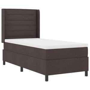 vidaXL LED Box Spring Krevet Tamno smeđa 80 x 200 cm tkanina