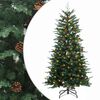 vidaXL Artificial Hinged Christmas Tree 180 cm 300 LED lampica