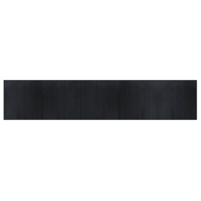 vidaXL Tepih pravokutni crni 100 x 500 cm od bambusa