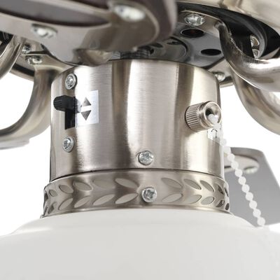 vidaXL Ukrasni stropni ventilator sa svjetlom 82 cm tamnosmeđi