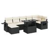 vidaXL 8-dijelni set vrtnih sofa od poliratana s jastucima crni
