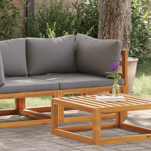 vidaXL Modularna kutna sofa i tamnosivi jastuci masivno bagremovo drvo