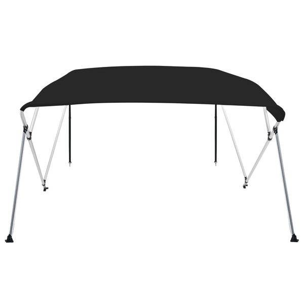 vidaXL Tenda bimini s 4 luka crna 243x244x137 cm