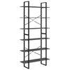 vidaXL Visoki ormarić sivi 100 x 30 x 210 cm od masivne borovine