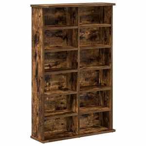 vidaXL CD ormar Dimljeni hrast 60 x 17 x 92 cm Konstruirano drvo