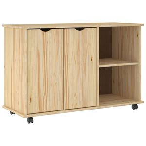 vidaXL Mobilni ormar Smeđa 100 x 39 x 65,5 cm Čvrsto borovo drvo