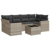 vidaXL 7-dijelni set vrtnih sofa svjetlosivi od poliratana