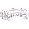 vidaXL Set vanjskih sofa s jastukom 9 pcs Prirodna i svijetlo siva