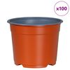 vidaXL Lonac za cvijeće 100 pcs Terakota &Oslash; 15 x 12.5 cm Plastika