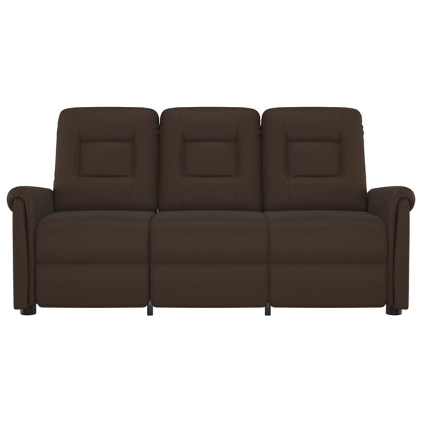 vidaXL Masažni trosjed od umjetne kože smeđi