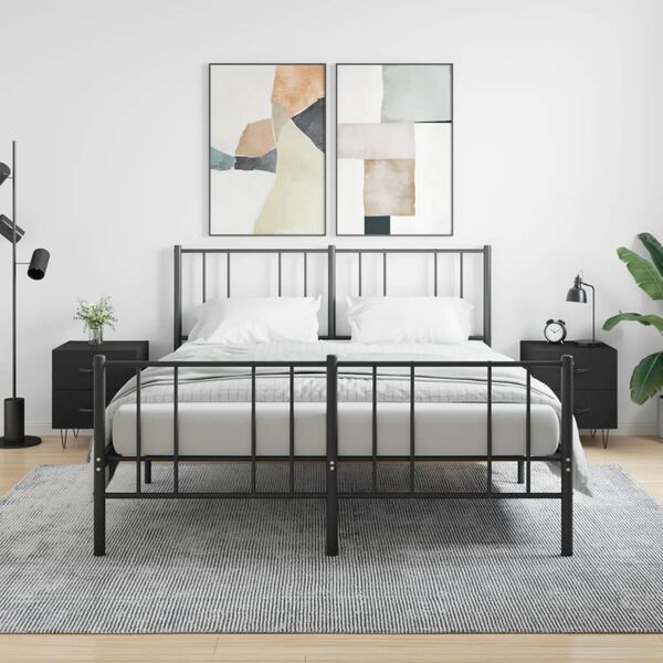 vidaXL Noćni ormarići 2 kom crni 40 x 35 x 47,5 cm konstruirano drvo