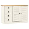 vidaXL Komoda s ladicama VIGO 113x40x75 cm bijela od masivne borovine