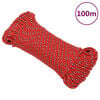 vidaXL Brodski konop crveni 3 mm 100 m od polipropilena