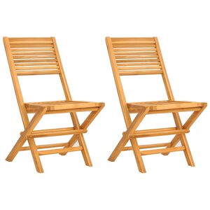vidaXL Sklopive vrtne stolice 2 kom 47x62x90 cm od masivne tikovine