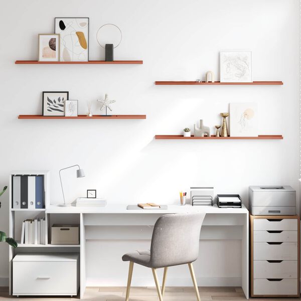 vidaXL Polica na zidu 4 pcs Crvena 115 x 9 x 3 cm Konstruirano drvo