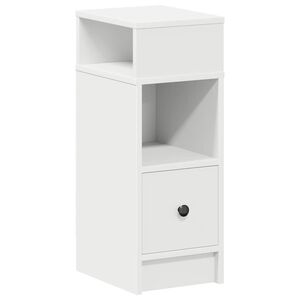 vidaXL Noćni ormarić s ladicom bijeli 25x31x66 cm