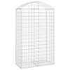vidaXL Gabionska ko&scaron;ara s lukom 100x50x160/180 cm pocinčano željezo