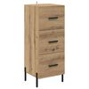vidaXL Highboard Umjetnički hrast 34,5 x 34 x 180 cm Konstruirano drvo