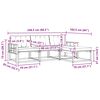vidaXL Set vanjskih sofa s jastukom 4 pcs Prirodna i crna