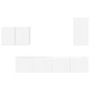 vidaXL Set zidnog ormarića za TV Zidne 4 pcs Bijelo Konstruirano drvo