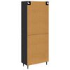 vidaXL Highboard 2 pcs Crni hrast Konstruirano drvo