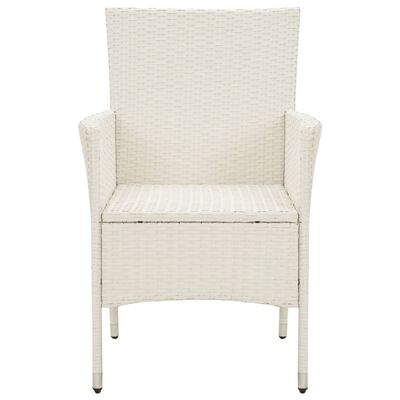 vidaXL Vrtne stolice s jastucima 2 kom od poliratana bijele