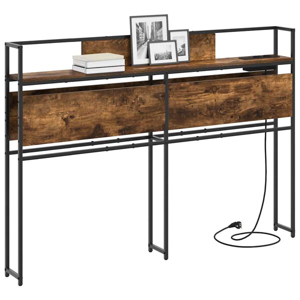 vidaXL Skladi&scaron;no uzglavlje Dimljeni hrast 135 cm Konstruirano drvo