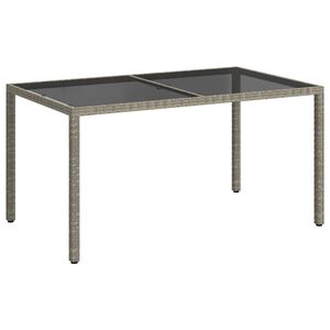 vidaXL Vrtni stol 150x90x75 cm od kaljenog stakla i poliratana sivi