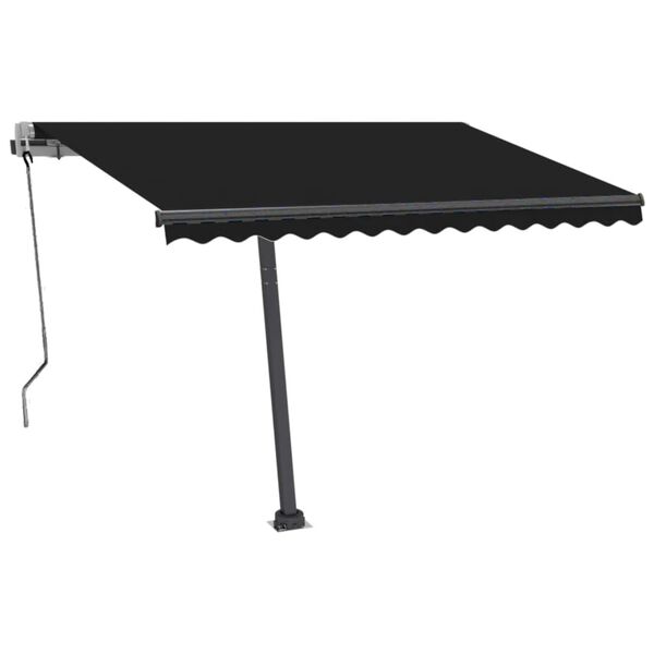 vidaXL Automatska tenda sa senzorom za vjetar LED 300x250 cm antracit