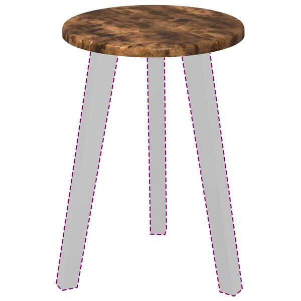 vidaXL Gornji dio stola Dimljeni hrast 30 x 30 x 1,5 cm