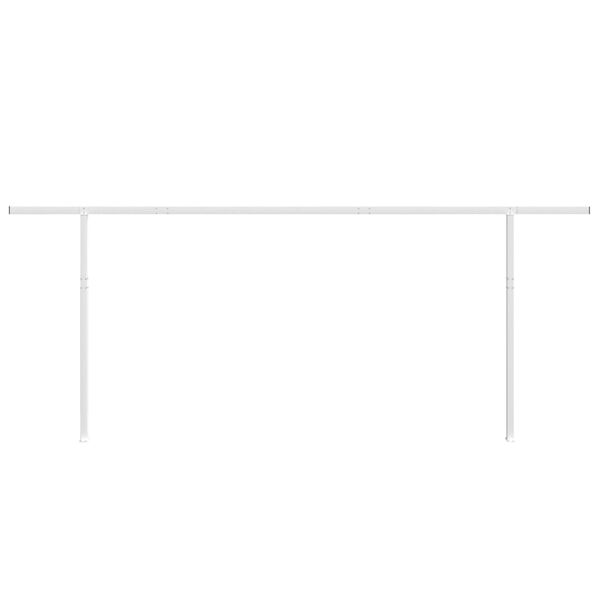 vidaXL Set stupa za tendu bijeli 600x245 cm željezo