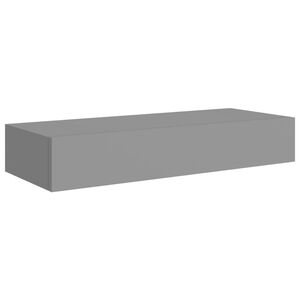vidaXL Zidna polica s ladicom siva 60 x 23,5 x 10 cm MDF