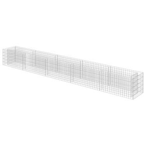vidaXL Gabionska sadilica od pocinčanog čelika 450 x 50 x 50 cm