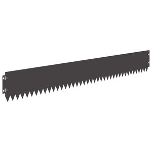 vidaXL Ograda oko Travnjaka 30 pcs 103 x 15 cm Čelik Crna