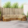 vidaXL Sekcijska garnitura 8 pcs Prirodna i bež Čvrsto drvo akacije