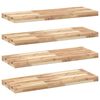 vidaXL Plutajuće police 4 kom 80x30x4 cm Neobrađeno puno drvo akacije