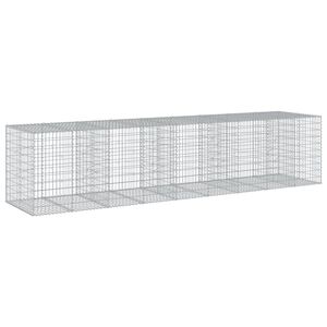 vidaXL Gabionska ko&scaron;ara s poklopcem 450x100x100 cm pocinčano željezo